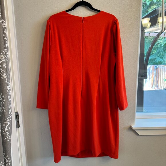 Vince Camuto Dress Womens 2X orange long sleeved - Picture 5 of 7